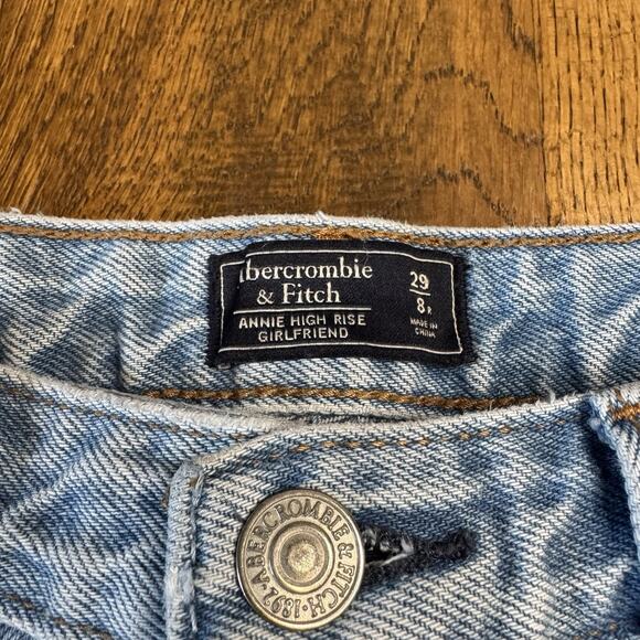 Abercrombie & Fitch ANNIE High Rise GIRLFRIEND Jeans 27 29/8 Zipper Side - Picture 2 of 8